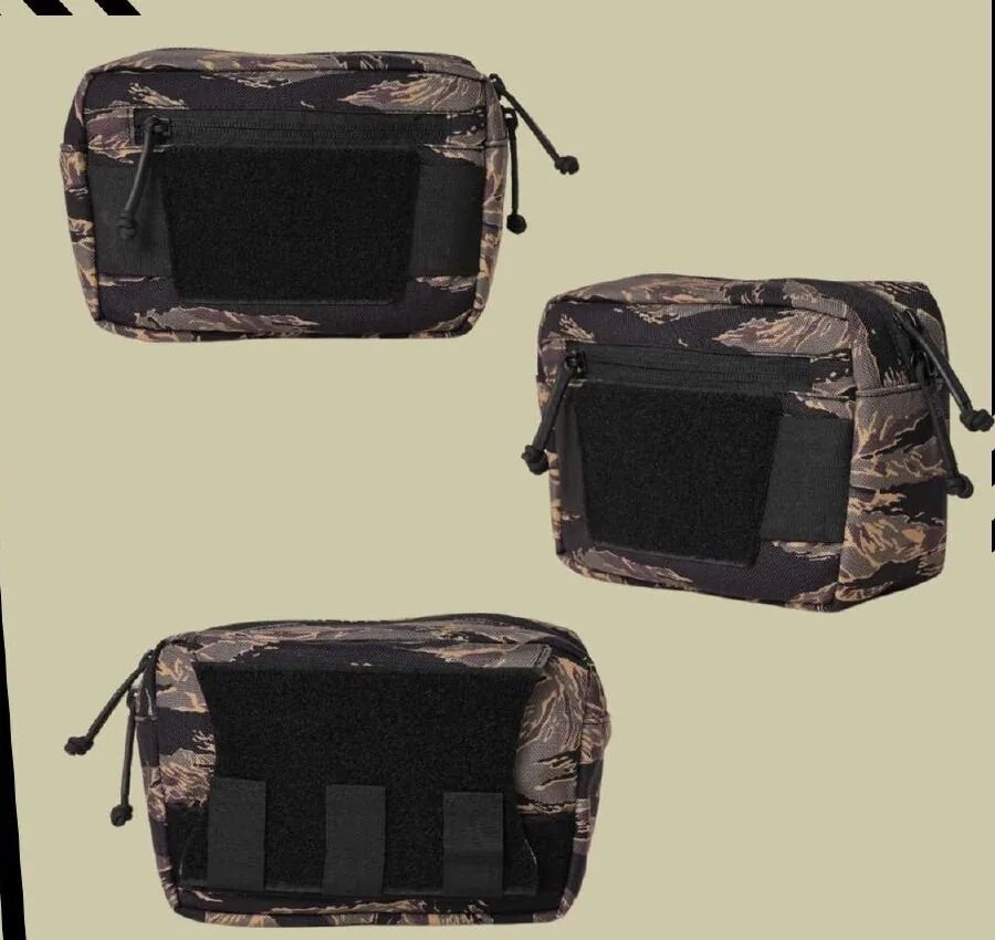 Detach Utility Pouch in Black Tiger Stripe