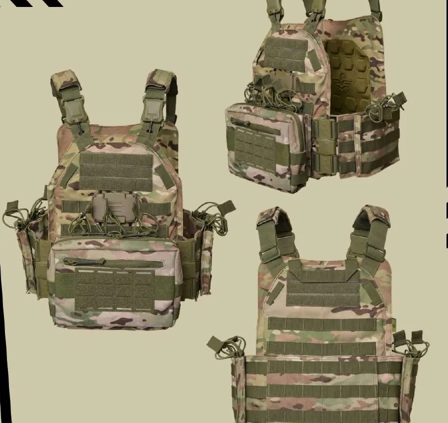 Quick Release Carrier in Green Multi-Cam