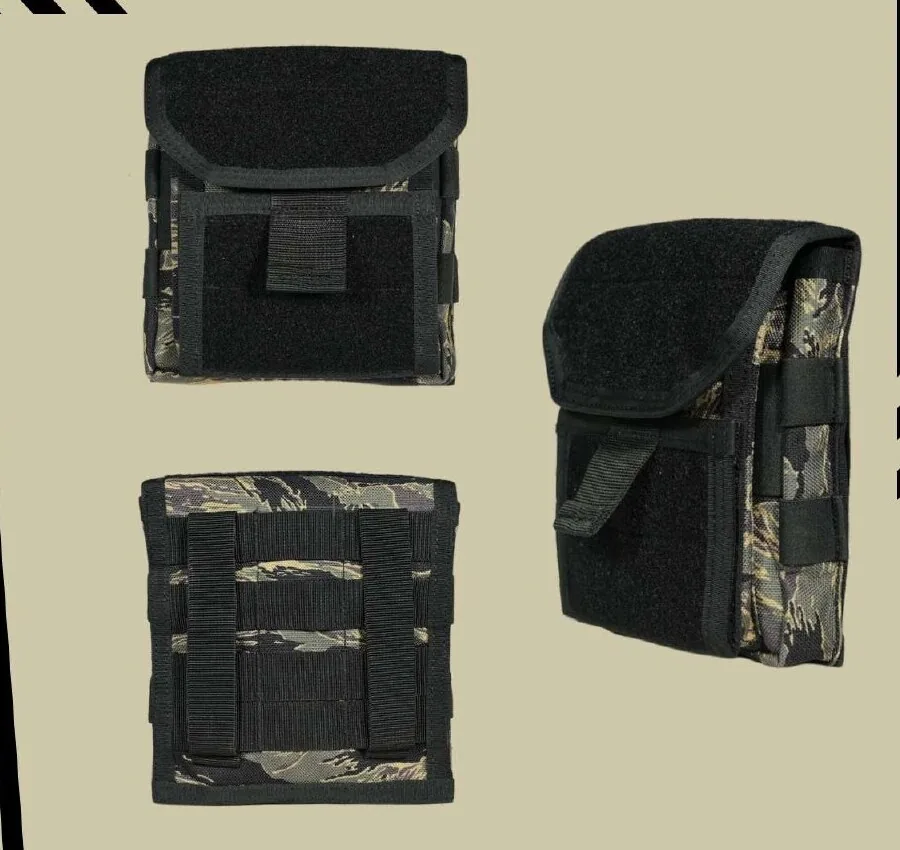Identity + Utility Pouch in Black Tiger Stripe
