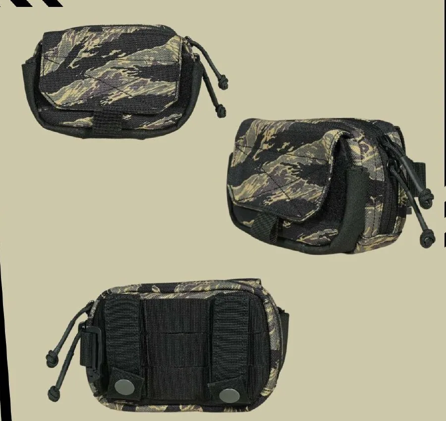 Digi Pouch in Black Tiger Stripe