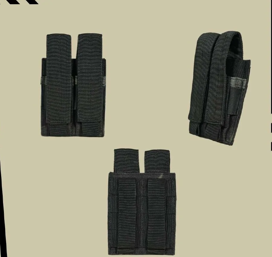 Double Pistol Mag Pouch in Black Multi-Cam