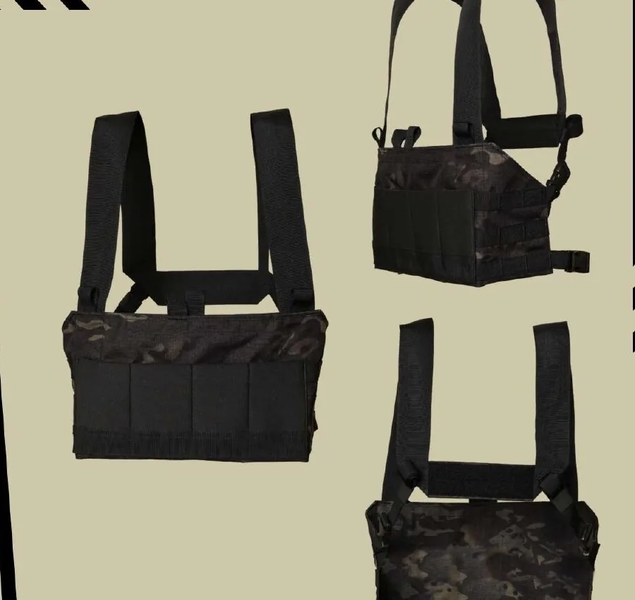 Chest Rig in Black Multi-Cam