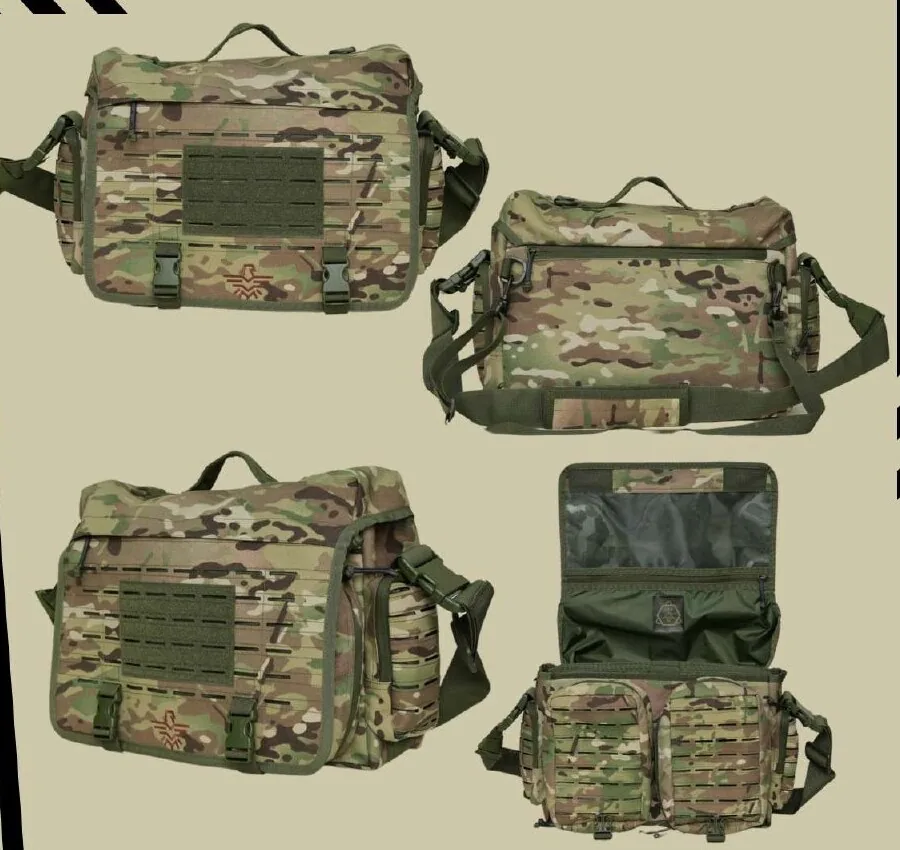 Messenger Bag in Green Multicam