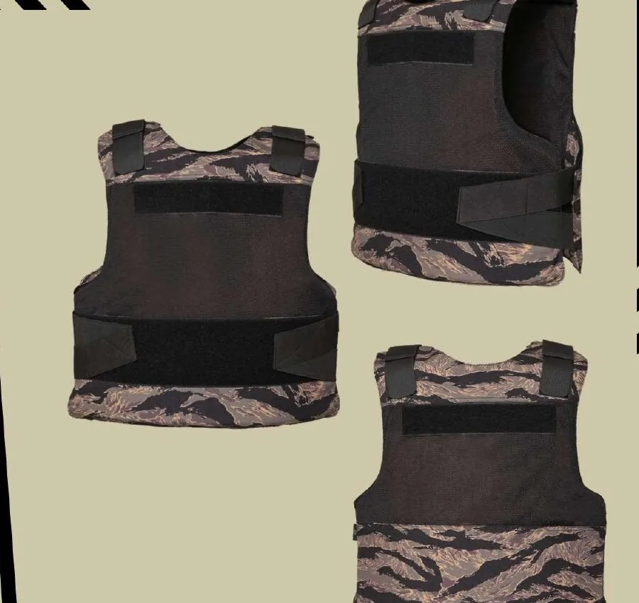 Soft Armour Carrier in Black Tiger Strip