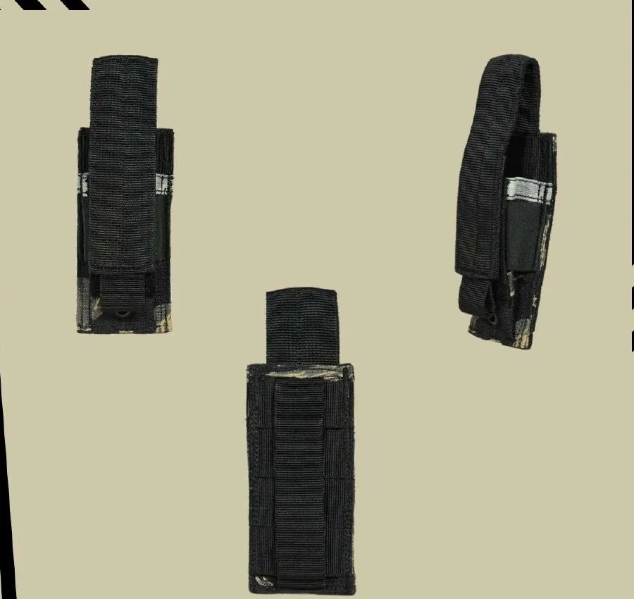 Single Pistol Mag Pouch in Black Tiger Stripe